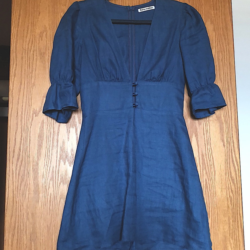 Reformation Simi Linen Dress Sz 2